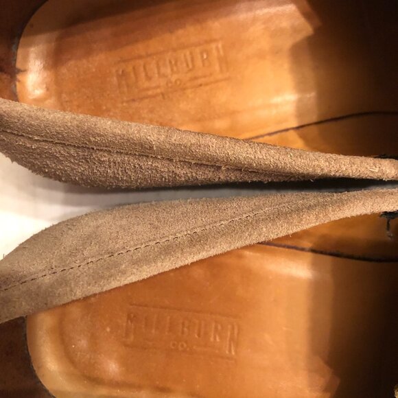 Millburn co men's tan leather suede slip on loafers dress shoes size: 11.5 - Picture 7 of 8